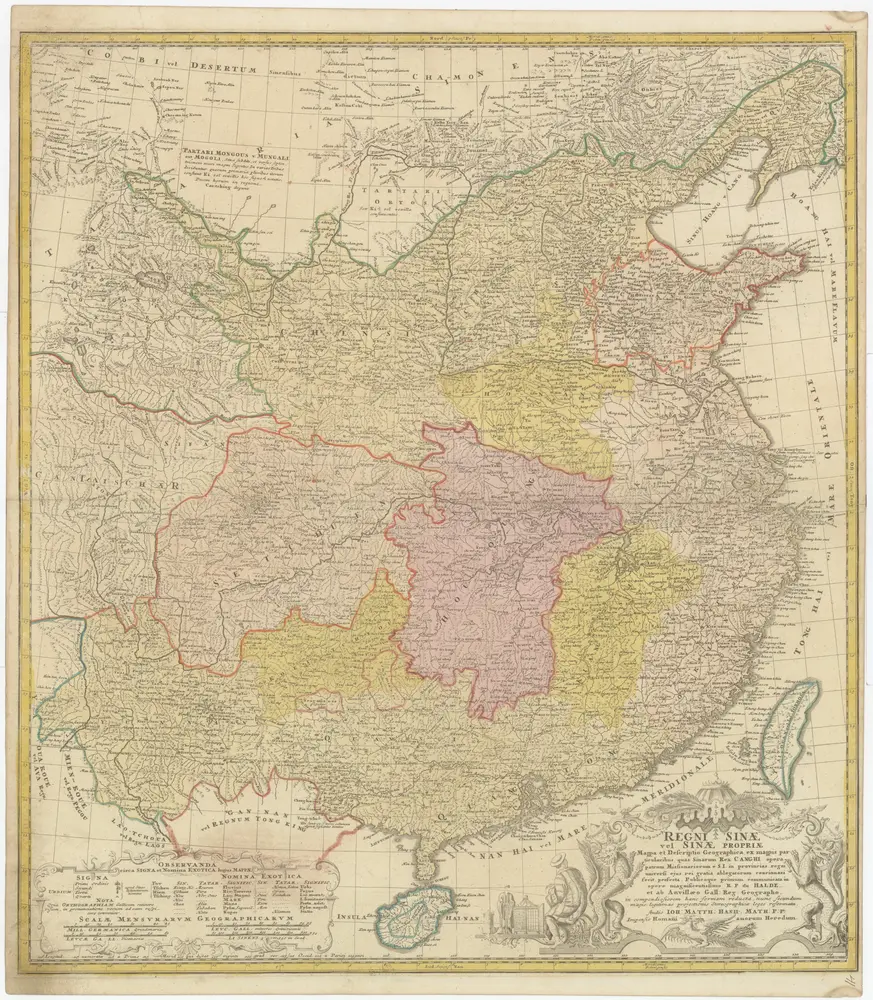 REGNI SINAE vel SINAE PROPRIAE Mappa et Descriptio Geographica