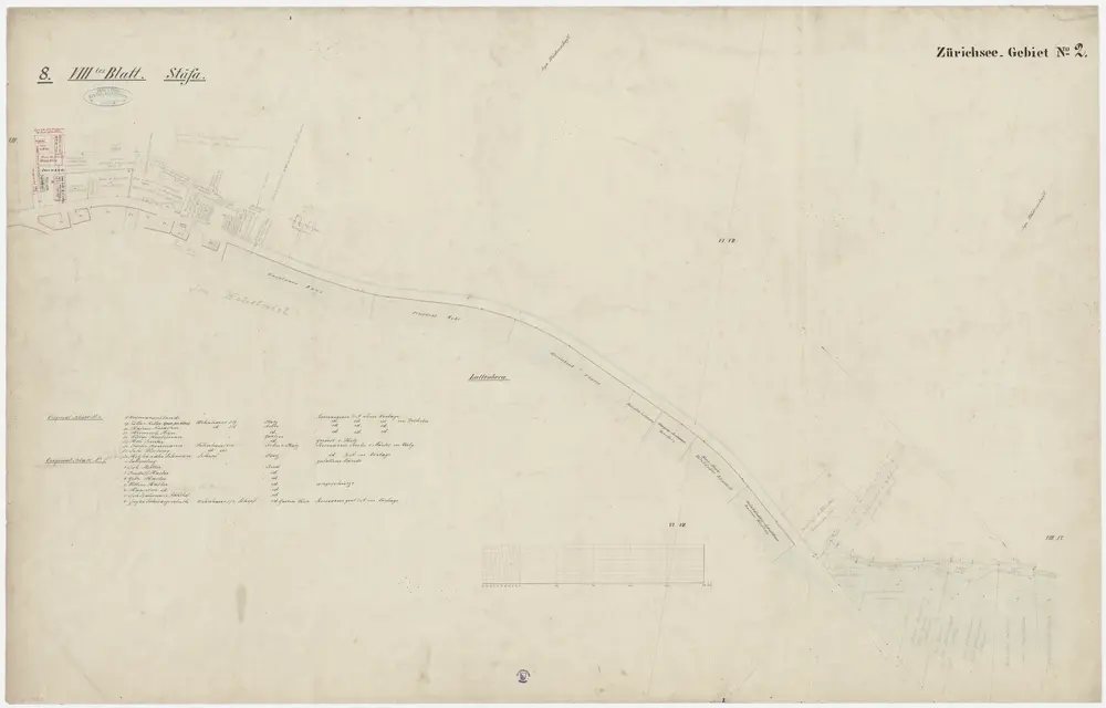 Hombrechtikon bis Zürich: Rechtes Ufer des Zürichsees; Grundrisse: Blatt 8: Stäfa (Lattenberg)