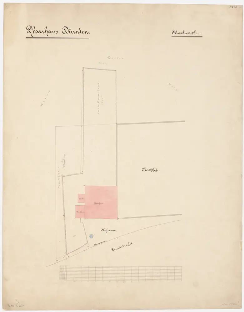 Dürnten: Pfarrhaus und Umgebung; Grundriss (Nr. 10)