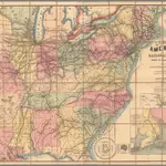 Composite: NW, NE, SW, SE Sheets Lloyd's American Railroad Map, Showing the Whole Seat of War.