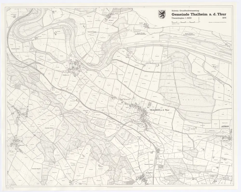 Thalheim an der Thur: Gemeinde; Übersichtsplan (Schweizerische Grundbuchvermessung)