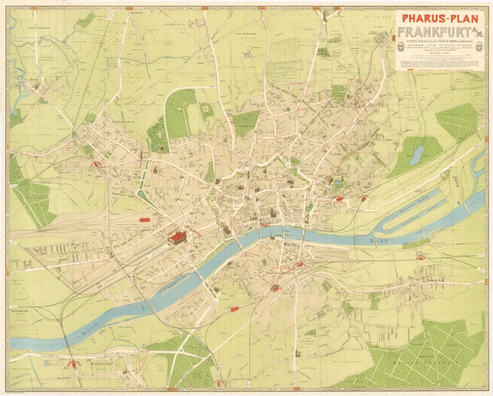 Pharus-Plan Frankfurt a/M