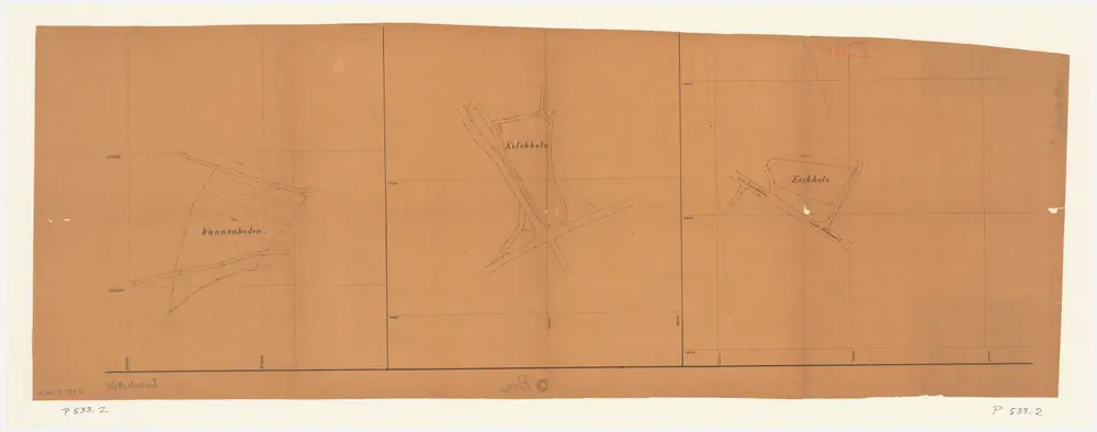 Wettswil am Albis (damals Wettswil): Gemeindewaldung: Wannenboden, Chilchholz, Eichholz; Grundrisse