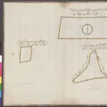 HZAN GA 100_Nr. 150_ : Ingelfingen; [Wiesenkarte], "Belsenberger Grundwiese und Scheurenwiese";Leyser;ohne Maßstab;38 x 33 cm; Norden unten;Papier; Federzeichnung; Grenzen in Wasserfarben; Einteilung zur Vermessung in Drei- und Vierecke.