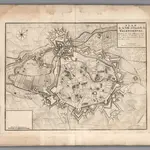 68.  Plan de la Ville et  Citadelle de Valenciennes, France.  1709.