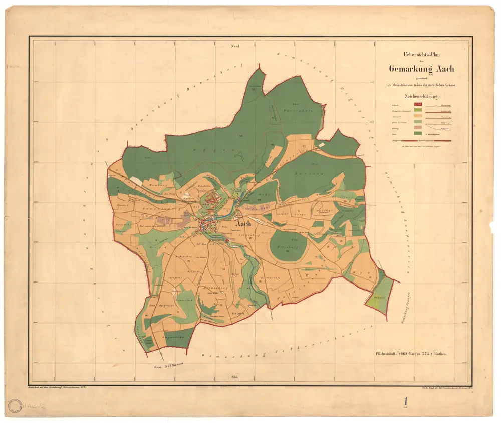 Aach (Stadt, KN). GLAK H-1 Gemarkungspläne