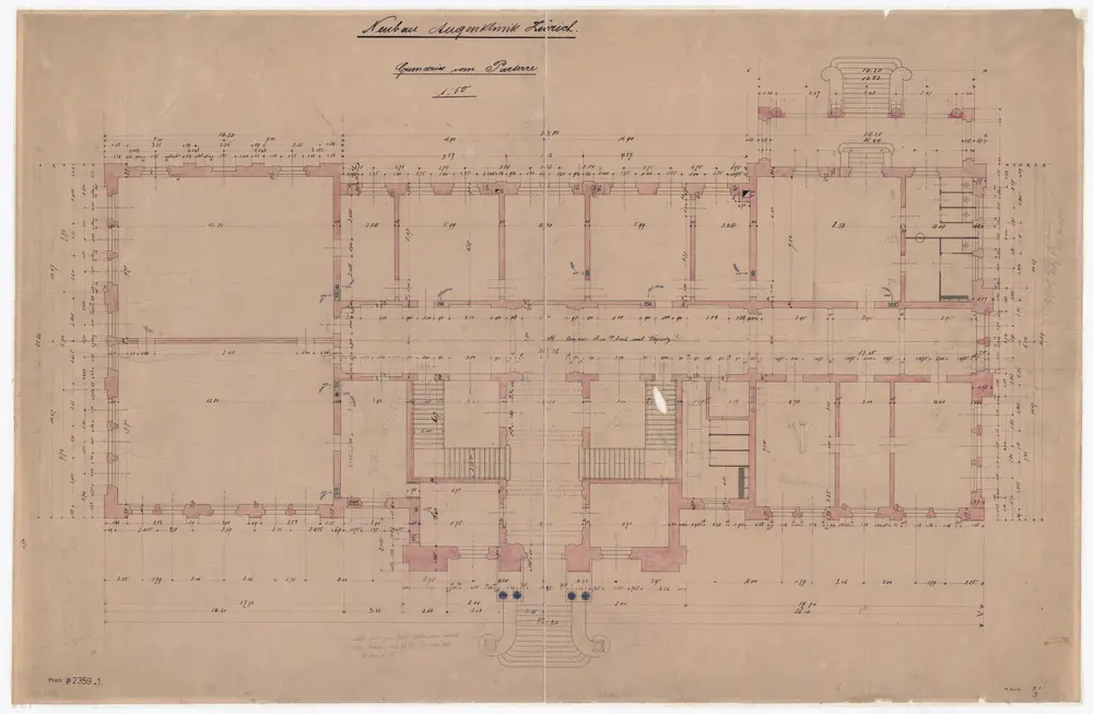 Augenklinik, Rämistrasse 73: Stockwerke: Erdgeschoss; Grundriss