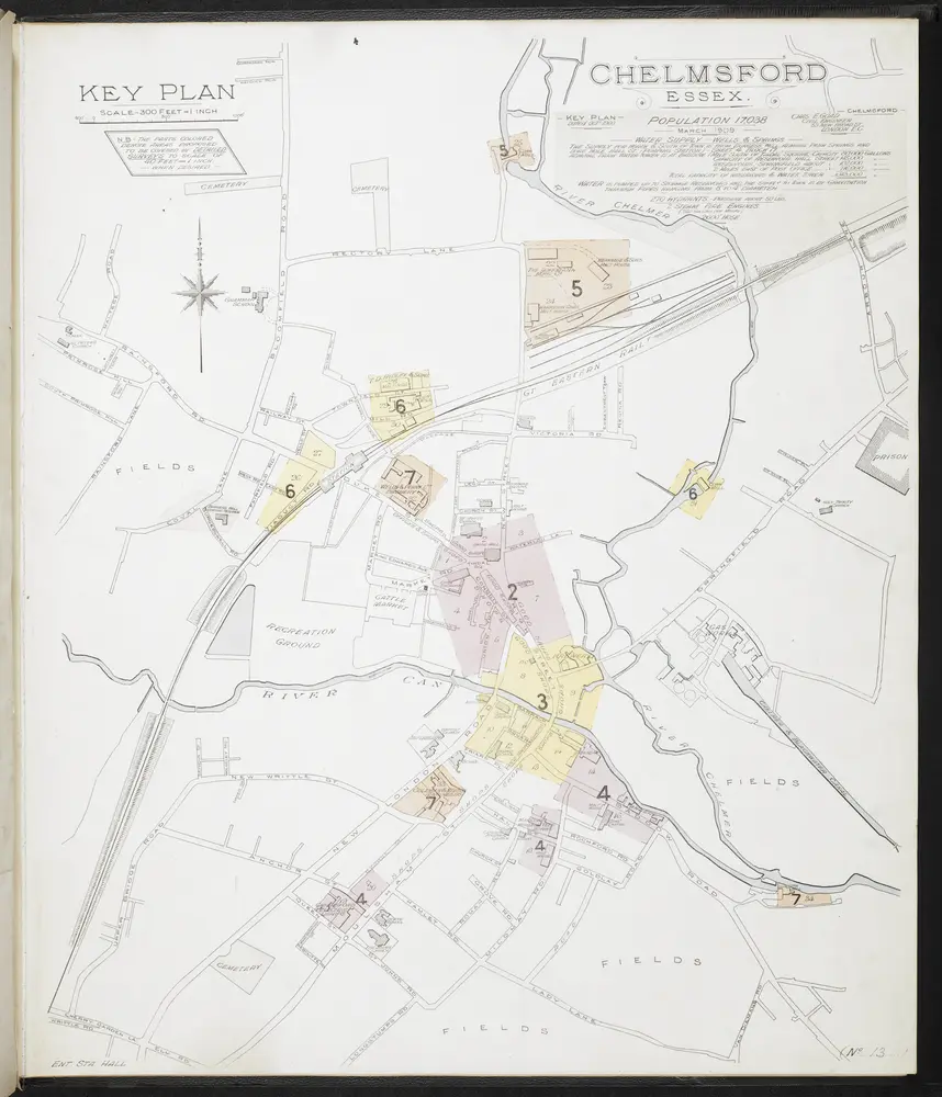 Chelmsford, Essex [fire insurance plans] : Key Plan