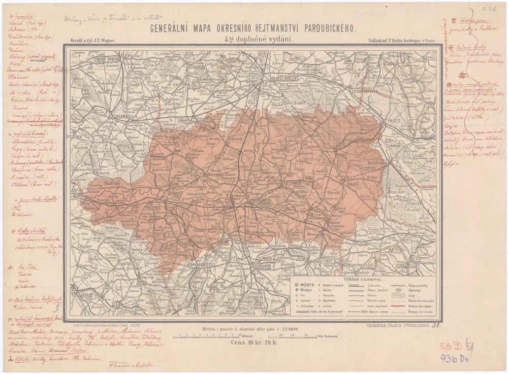 Generální mapa okresního hejtmanství Pardubického