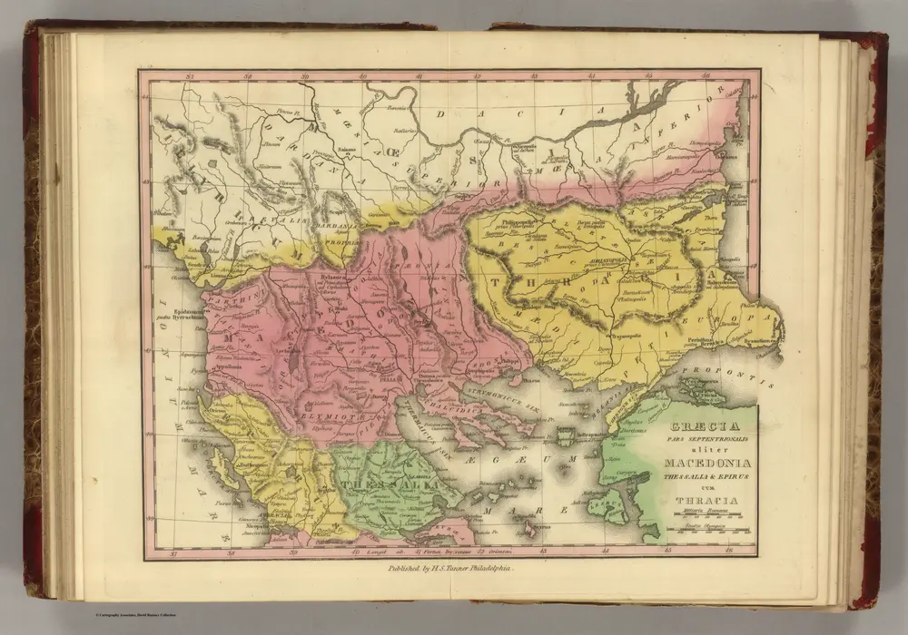 Graecia Pars Septentrionalis aliter Macedonia, Thessalia & Epirus cum Tracia.  (1826)