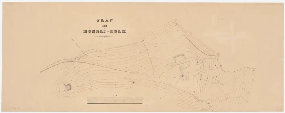 Fischenthal: Hörnli Kulm, Besitztum von Emil Brunner, Wirt; Situationsplan