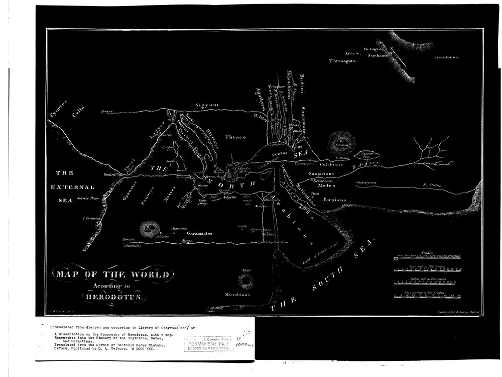 Map of the World According to Herodotus