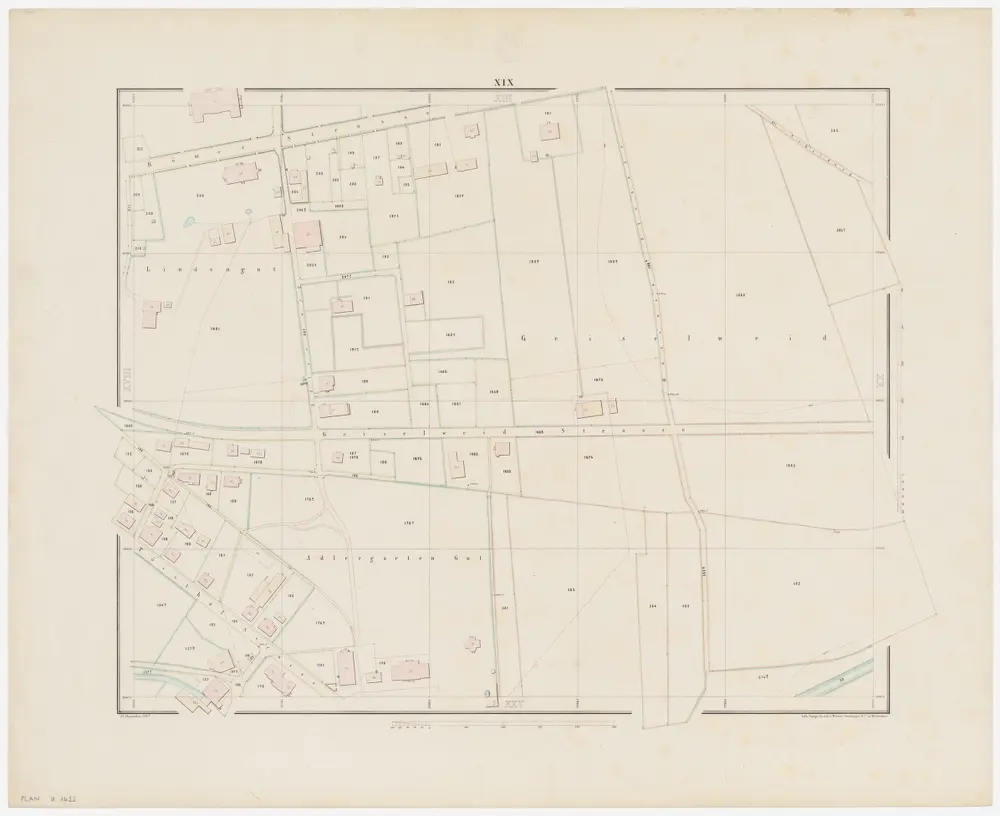 Winterthur: Gemeinde; Grundpläne: Blatt XIX: Lindengut, Geiselweid und Adlergarten; Situationsplan