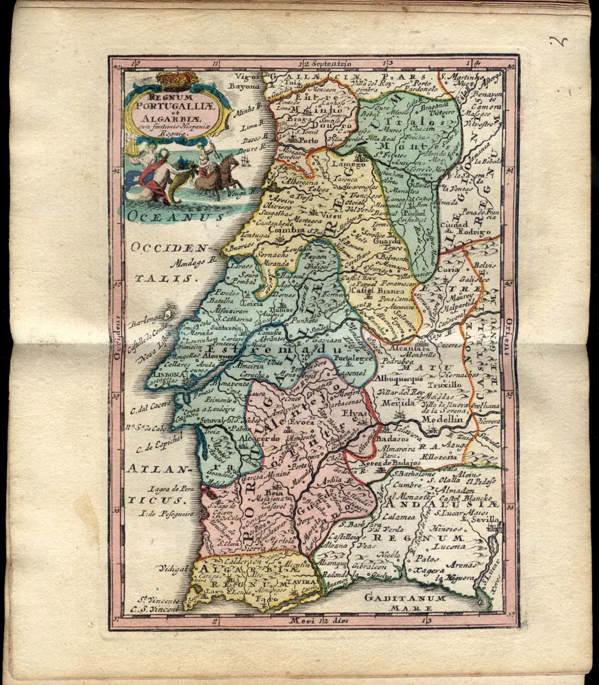 Atlas portatilis, oder Compendieuse Vorstellung Der gantzen Welt, in einer kleinen Cosmographie, Der grünenden Jugend zum Besten in XXX. saubern Land-Charten, mit Einer kurtzen Erläterung Zum andernmal heraus gegeben [von Johann Christoph Weigel], mapa ze strany: mapa_7