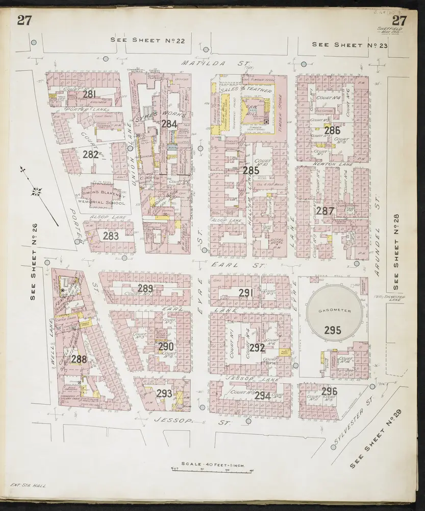 Insurance Plan of Sheffield (1896): sheet 27