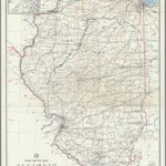 Post Route Map of the State of Illinois Showing Post Offices ... July 15, 1952.