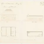 Berg am Irchel: Scheune, Holz- und Waschhaus beim Pfarrhaus; Ansichten und Grundrisse (Nr. 10)