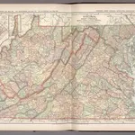 Map of Virginia, West Virginia, Maryland and Delaware. 101