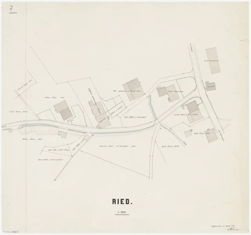 Neerach: Saumbach (Neerigraben), Entwässerung: Blatt 7: Situationsplan