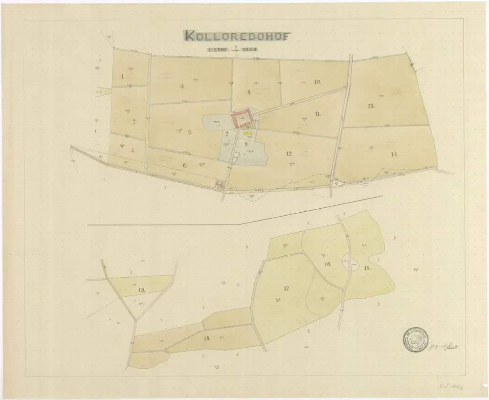 Mapa dvora Koloredova, list 1 1