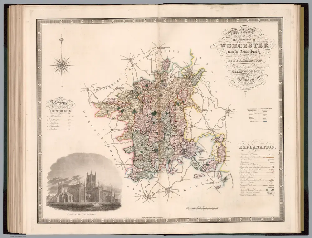 Map of the county of Worcester