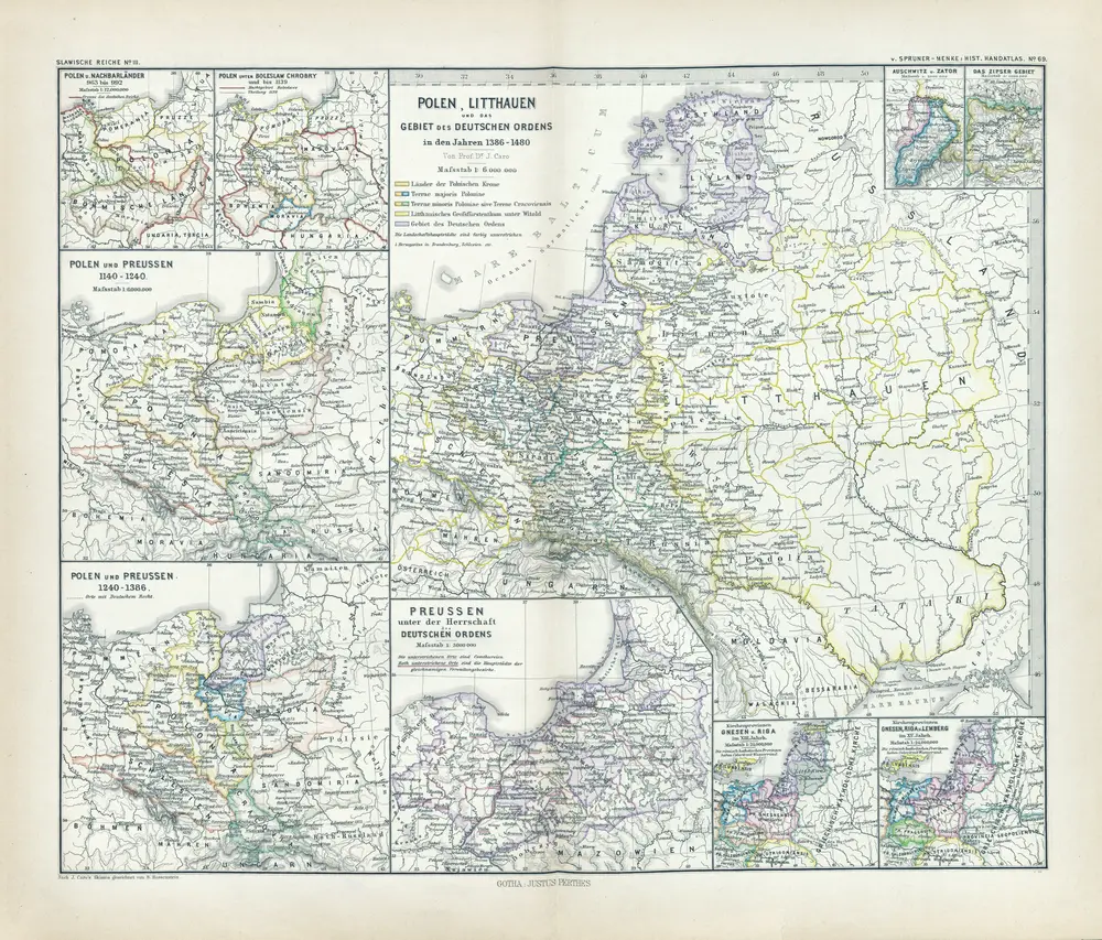 Polen, Litthauen und das Gebiet des deutsche Ordens in den Jahren 1386 - 1480