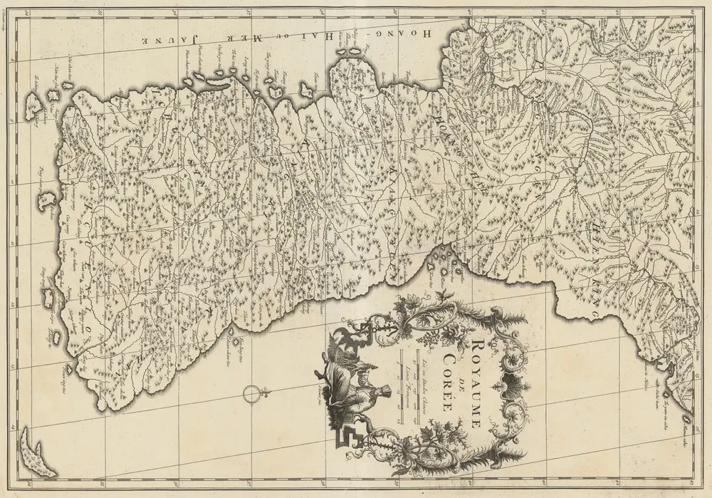 Royaume De Corée [Karte], in: Nouvel Atlas De La Chine, de la Tartarie Chinoise Et Du Thibet, S. 88.