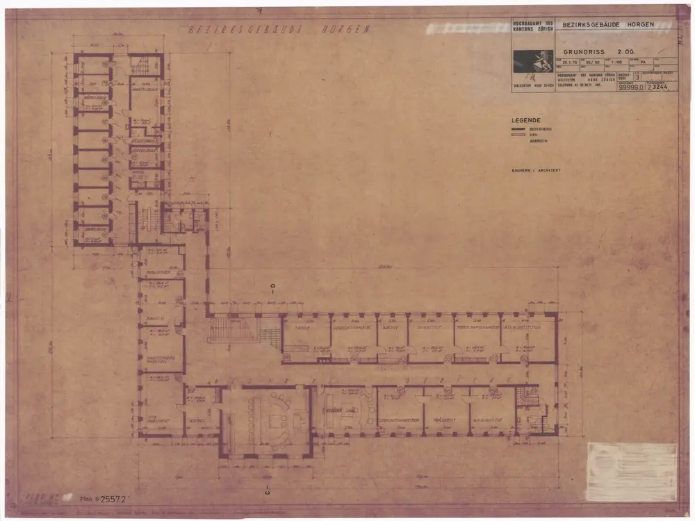 Horgen: Bezirksgebäude: 2. Stock; Grundriss