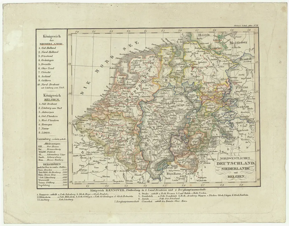 Nordwestliches Deutschland, Niederlande und Belgien