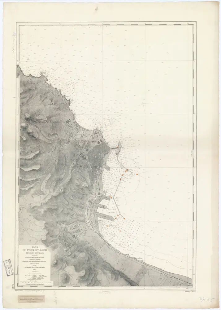 Plan du port d'Alger et de ses environs