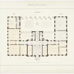 Universität Zürich und Kantonsschule, projektiertes Physik- und Chemiegebäude: Hochparterre; Grundriss