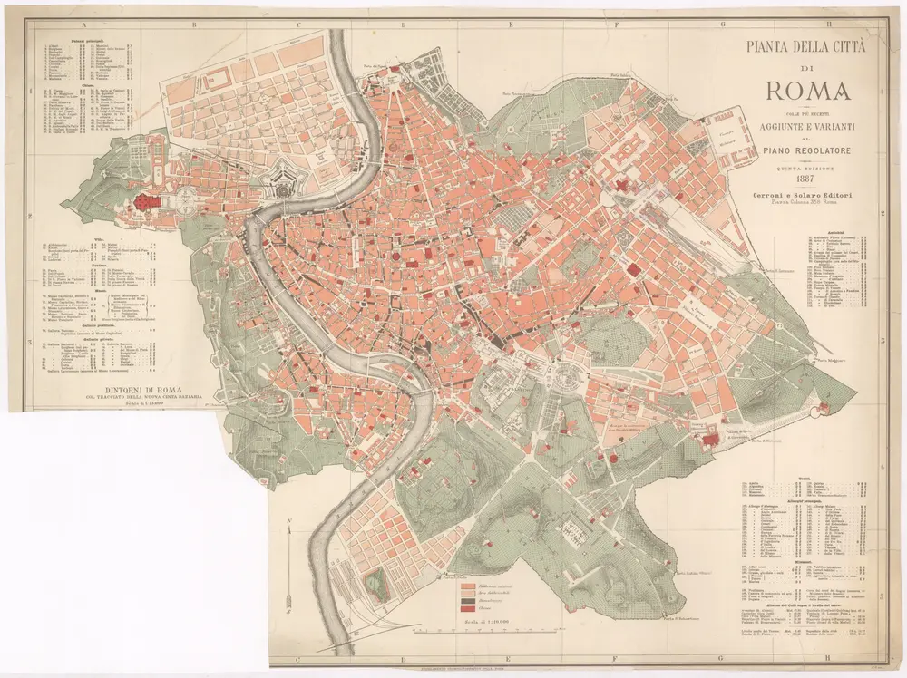 Pianta della citta di Roma