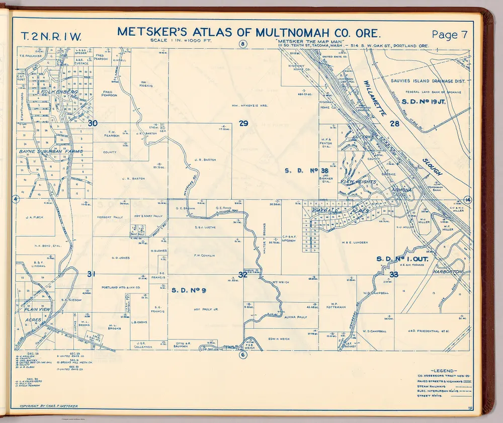 T. 2 N. R. 1 W. Sections 28-33