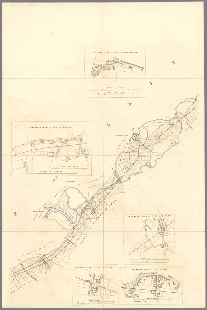 (Sheet 5) Map of that portion of the Midland Counties Railway extending from its junction with the London and Birmingham Railway at Rugby to the north side of the River Trent.