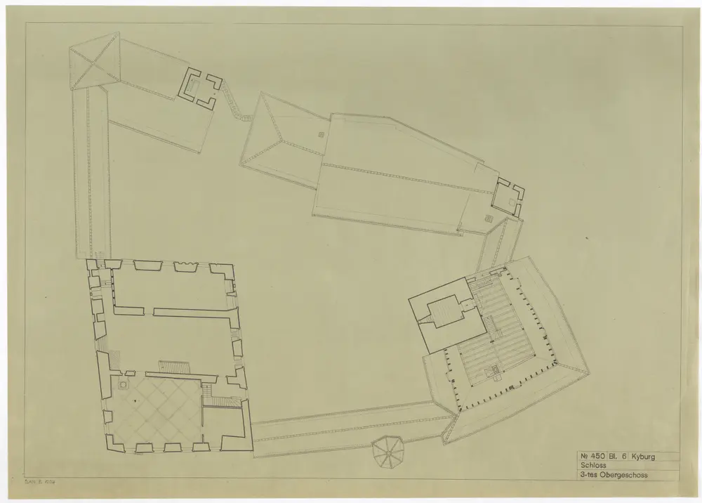 Kyburg: Schloss, 3. Stock; Grundriss (Blatt 6)