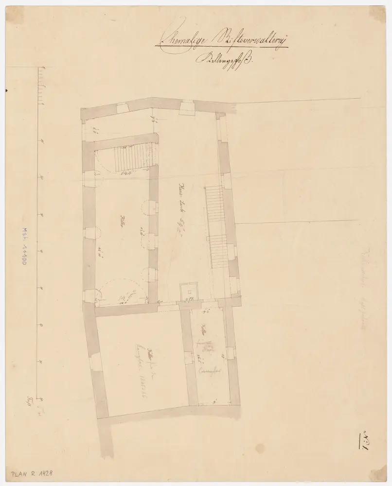 Zürich: Ehemaliges Verwaltungsgebäude des Grossmünsterstifts, Keller; Grundriss (Nr. 1)