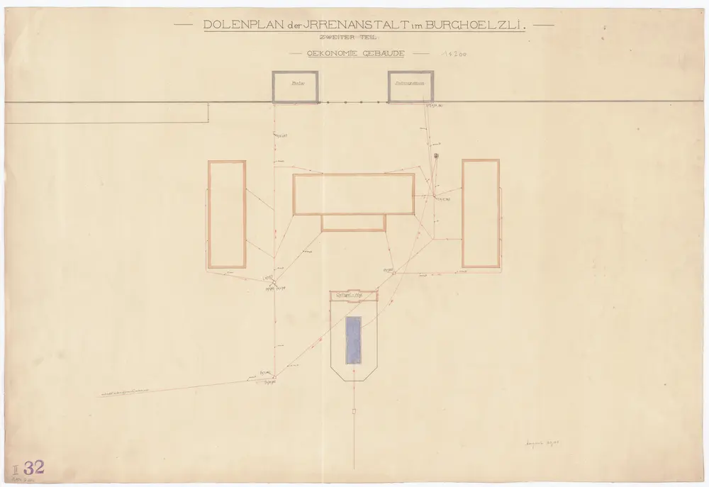 Irrenheilanstalt Burghölzli: Ökonomiegebäude; Dolenplan