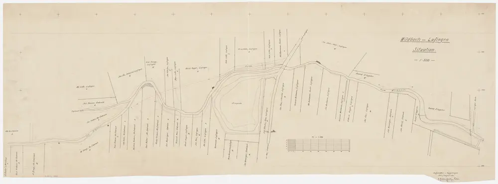 Lufingen: Wildbach; Situationsplan (Tösszuflüsse linkes Ufer, Nr. 16 a)