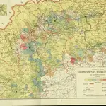 Národnostní mapa severozápadních Čech dle skutečných poměrů