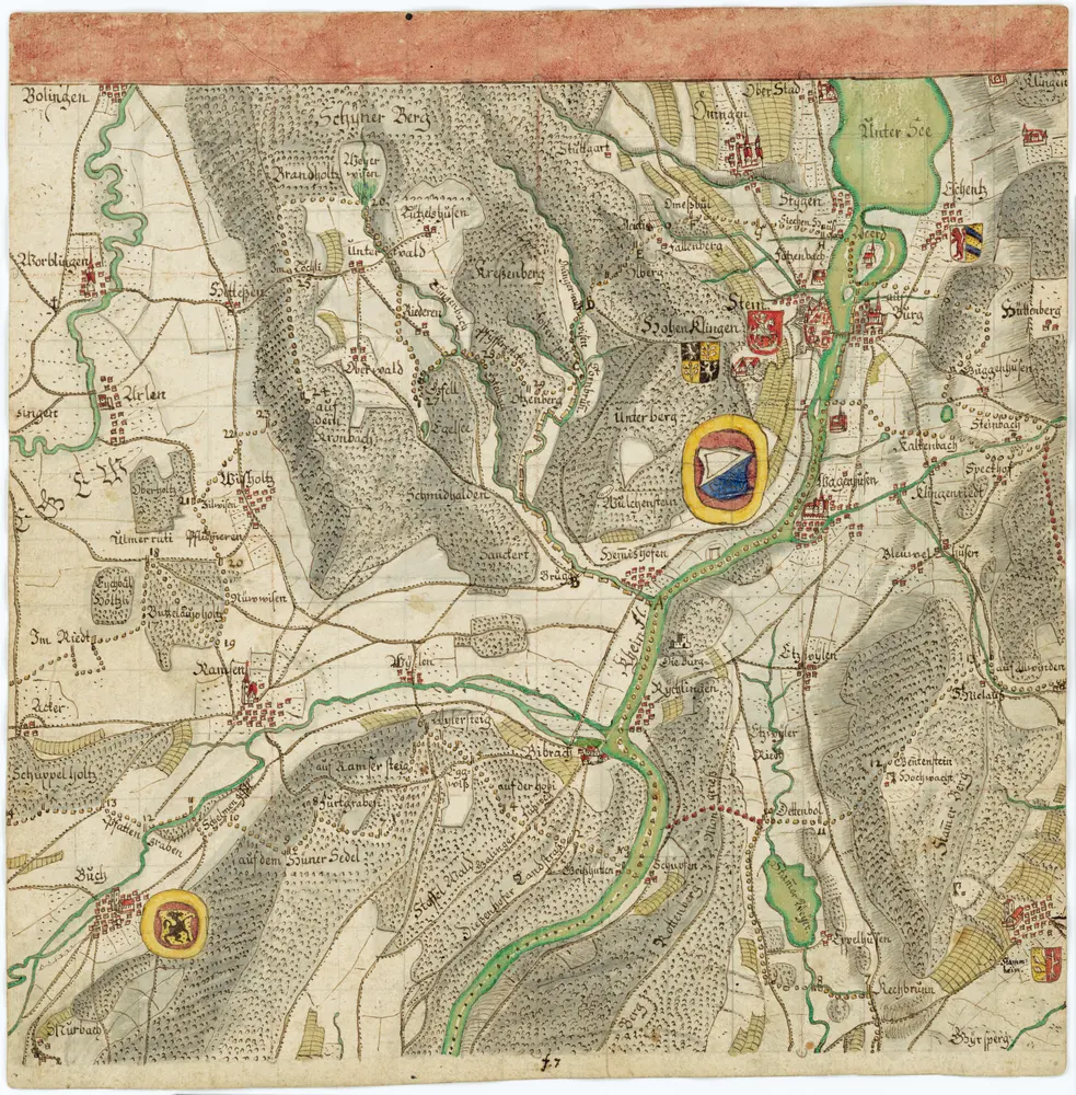 Grosse Landtafel des Zürcher Gebiets: Blatt 10: Stein am Rhein und Umgebung