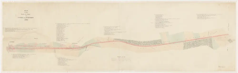 Uster: Projektierte Strasse von Uster in Richtung Fehraltorf bis Höhe Winikon und Wermatswil; Situationsplan (Blatt 1)