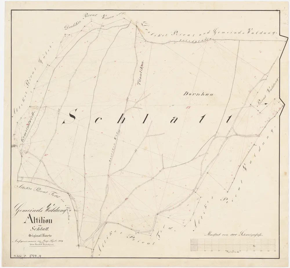 Altikon: Gemeindewaldung: Schlatt; Grundriss