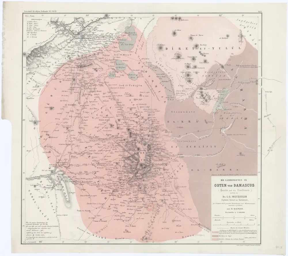 Die Landschaften im Osten von Damascus (Haurân und die Trachonen)