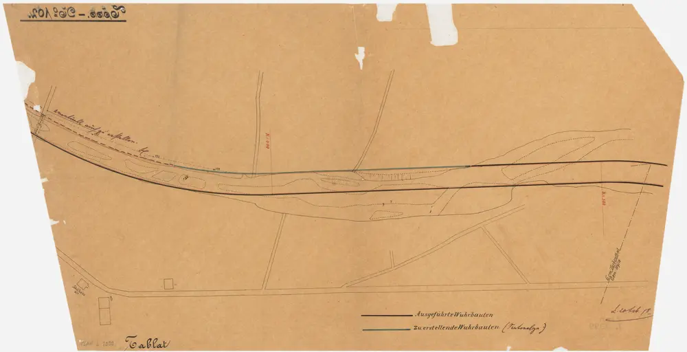 Wila, Turbenthal: Töss unterhalb der Brücke bei Tablat; Situationsplan (Töss-No. 102)