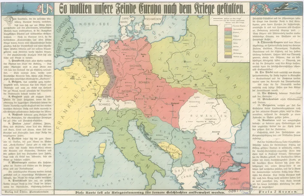 So wollten unsere Feinde Europa nach dem Kriege gestalten