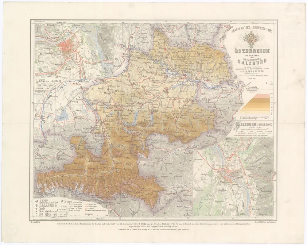 Handkarte des Erzherzogtumes Österreich