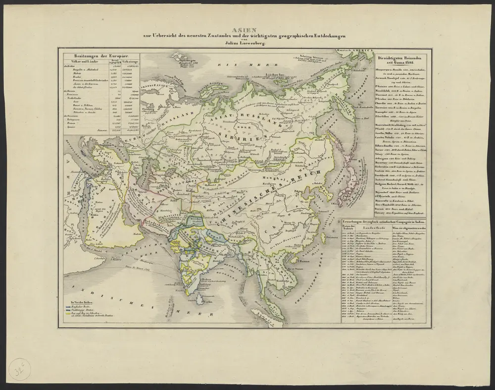 [Historisch-geographischer Atlas zu den allgemeinen Geschichtswerken von C. v. Rotteck, Pölitz u. Becker] : Asien zur Uebersicht des neuesten Zustandes und der wichtigsten geographische Entdeckungen