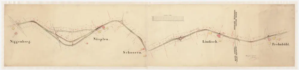 Grüningen, Oetwil am See: Projektierte Strasse von Niggenberg über Näsplen, Schoren und Lindist bis Frobüel; Situationsplan