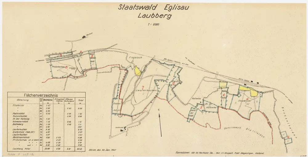 Eglisau: Staatswaldung: Laubberg; Grundriss