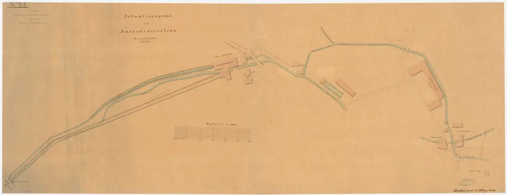 Winterthur: Von der Mühlebrücke bis unterhalb der Vögelimühle, Eulachkorrektion; Situationsplan